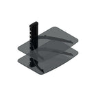 TygerClaw Double Layer DVD Stand with Black Coloured Glass, (LCD8217BLK)-Wall mounting shelf for DVD players with two layers made of black coloured glass