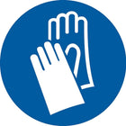 Accuform Signs Gloves Pictogram Labels, Vinyl, Roll, 4" L x 4" W-Format Roll