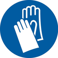 Accuform Signs Gloves Pictogram Labels, Vinyl, Roll, 4" L x 4" W-Format Roll