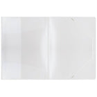 JAM Paper Plastic Paper Holder Action Case with Elastic Closure, Letter 9.5 x 12.38, Clear, 4 Pack (56202g)-Material: Plastic