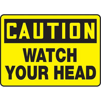 Safety Signs and Identification, Equipment, Caution; Watch your head, SAT796-Language - English