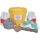 Zenith Safety 20-Gallon Battery Acid Spill Kits, With Polyethylene Container-Contents: 8 Acid neutralizer (2-lb. shaker), 20 Sorbent pads (15" x 17"), 3 Sorbent socks (3" x 48"), 2 Microporous coveralls (XL), 2 Pairs nitrile gloves, 2XL (11), 2 Pairs safety goggles (one size), 3 Disposal bags (26" x 36")