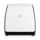 Scott Control Manual Slimroll Hard Roll Paper Towel Dispenser-Lets you only touch the towel you use, Manual system (no batteries needed) automatically perforates the towel for easy dispensing