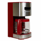 Kenmore Aroma Control 12-Cup Programmable Coffee Maker with Reusable Filter - Red and Stainless Steel-State-of-the-art brewing technology steeps the grounds for richer flavor