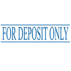 Trodat Printy ''FOR DEPOSIT ONLY'' Climate Neutral Self-Inking Stamp 4911-Replacement ink pads are available for easy colour changes