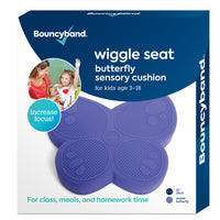 Bouncyband Wiggle Seat Sensory Cushion, Purple Butterfly-Quietly enables movement, allowing students to be productive while working