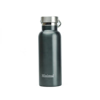 Minimal Insulated Flask, 500mL, Gunmetal-Holds 17oz / 500ml of your favourite beverage