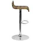 Flash Furniture Contemporary Wicker Adjustable Height Barstool with Waterfall Seat & Chrome Base-Wicker Seat