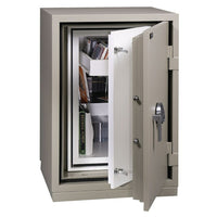Gardex 3.55 cu.ft., Digital Combination Lock, Fire Resistant Electronic Media Safe (GXMS-300-BE)-All welded steel construction with Gard-Lite insulation and insulated melamine insert. Secured with digital combination lock and handle-operated boltwork.