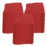 ATTAX Multi-Purpose Microfiber Cloth - Red - 25 Pack (JS1616RD25)-For Multi-Purposes