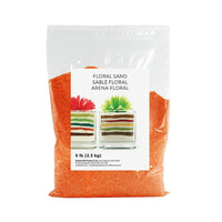 Sandtastik Floral Coloured Sand, 5 lb (2.3 kg) Bag, Orange-Coarse grain with natural sparkle throughout