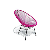 Plata Import Acalco Chair, Pink Seat, Black Frame (WR-1350-PNK)-Lounge Chair