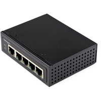 StarTech Industrial 5 Port Gigabit PoE Switch-POWER OVER ETHERNET: Gigabit PoE Switch provides up to 30W of PSE power per PoE port to IEEE 802.3af (PoE) & IEEE 802.3at (PoE+), Use with devices like cameras & access points using Cat 5e/6