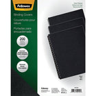 Fellowes Expressions Linen Binding Oversized Covers 8-3/4" x 11-1/4" with rounded corners, Black, 200 pack-Available in 8-¾” x 11-¼” oversize with rounded corners