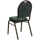 Flash Furniture – Chaise de banquet empilable, tissu à motifs beige, structure dorée, dossier en dôme, série HERCULES 4/paq.-Conception à dossier dôme