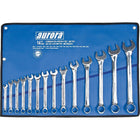 Aurora Tools – Ensemble de clés à combinaison, mesures métriques, 14 pièces-Acier en vanadium chromé pour plus de solidité et de durabilité