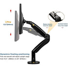 North Bayou 22"-35" Gas Strut Monitor Desktop Mount with USB Port - F100A-Motion Type: Full Motion
