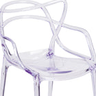 Flash Furniture Nesting Series Transparent Stacking Side Chair-Polycarbonate Molded Structure