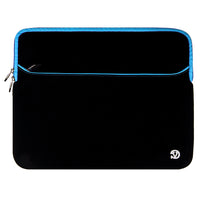 Vangoddy 14" Neoprene Laptop Sleeve - Black/Blue-Fits up to laptop 14"