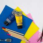 Time 4 Crafts 75ml Acrylic Paint, 6.75 x 6 inches, Pack of 12, Blue-Material: made of high-quality, fast-drying and easily washable water-based acrylic, compatible with canvas, wood, tin, craft foam (EVA sheets), ceramic, interior wall, fabric, paper, and other surfaces