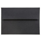JAM Paper 4bar A1 Envelopes, 3.63 x 5 1/8, Black Linen Recycled, 100 Pack (900919196g)-Black