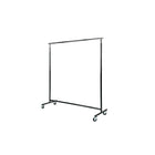 Can-Bramar  60" x 50" Heavy-Duty Single Rail Rolling Rack, Black Base with Chrome Top-Casters included