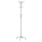 Monarch Specialties 2006 Coat Rack - White Metal-Satin white metal coat rack enhances your home with excellent functionality