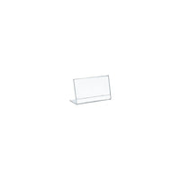 Azar Displays – Porte-affiche horizontal en acrylique incliné en L, 5 x 4 po, 10/pqt (112730)-Porte-affiche