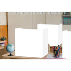 Mark Maker Coroplast Desk Partition - 18.5"H - White-While protecting from the spread of germs, these partitions also provide privacy and concealment