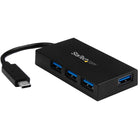 StarTech 4-Port USB Hub & Power Adapter, USB-C to 4 x USB-A-Easily add four USB-A ports to your computer through a USB-C port