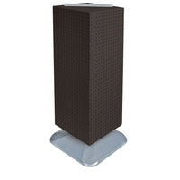 Azar Displays 40" x 14" x 14" Weighted 4-Sided Interlocking Pegboard Floor Display, Black (701435-BLK)-Revolves on a square weighted base