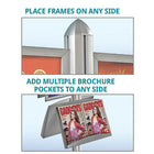 Azar Displays 4-Channel Freestanding (300260-SLV)-Height (inch): 75.62