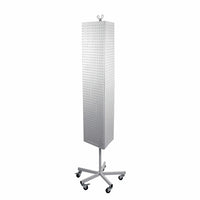 Eddie's 70" H Floor Standing Pegboard Spinner - White-Floor Standing Pegboard Spinner