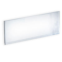 Azar Displays Acrylic Header Sign, 6" x 13.5" (700042)-Clear Acrylic