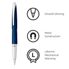 A.T. Cross ATX Rollerball Pen - Blue-Cross is the gift of choice for generations and is proudly presented in a premium gift box. 