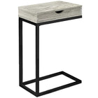 Monarch Specialties 3407 Accent Table - Grey Reclaimed Wood-Look/Black/Drawer-Boasting spiffy styling, its sturdy black metal base is as elegant as it gets