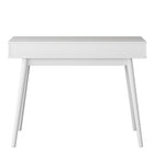 CorLiving - Bureau d'entrée Acerra - Blanc-Etagère cachette en profondeur