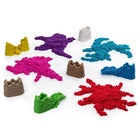 Kinetic Sand Castle Containers - Multicoloured Pack - 10 Pack-Includes: 10 (4.5oz/127g) Castle Containers of Kinetic Sand