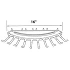 Azar Displays – Barre en plastique pour colliers pour panneau perforé ou rainuré, 4/paquet (800025)-Dimensions : Largeur de 16 po, crochets de 10 x 2 po, trous d’une profondeur de 1/4 po