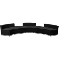 Flash Furniture HERCULES Alon Black LeatherSoft Reception Configuration, 5 Pieces-Contemporary Reception Set