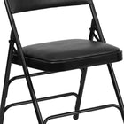 Flash Furniture HERCULES Series Curved Triple Braced & Double Hinged Black Vinyl Metal Folding Chair-Curved Triple Braced and Double Hinged Frame