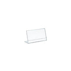 Azar Displays Horizontal Slanted, L-Shape Acrylic Sign Holder, 7" x 5", 10 Pack (112723)-Sign holder