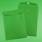 JAM Paper 9 x 12 Open End Catalog Envelopes with Clasp Closure, Brite Hue Christmas Green, 100 Pack (92912)-Material: paper
