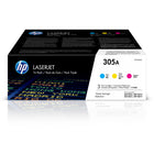 HP 305A (CF370AM) Cyan, Magenta & Yellow Original LaserJet Toner Cartridges, 3 pack-HP 305A toner cartridges work with: HP colour LaserJet Pro M375, M451, M475