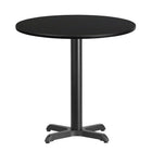 Flash Furniture 30" Round Black Laminate Table Top with 22" x 22" Table Height Base-Hospitality Table