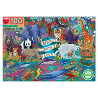eeBoo Planet Earth Puzzle - 100 Pieces-100 glossy pieces that fit and snap together with ease
