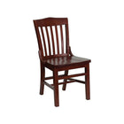 Flash Furniture Hercules Series School House Back Wooden Restaurant Chair, Mahogany, 12 Pack-Seat Size: 18''H x 18 1/2''W x 16 1/4''D; Back Size: 17 3/4''H x 17''W
