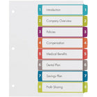Avery Ready Index 1-8 Table of Content Dividers for Laser and Inkjet Printers - 8 Tabs - Multi-Colour-Extended tab reinforcement and heavyweight paper prevents tearing and adds durability
