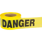 Zenith Safety Danger Barricade Tape, Bilingual, 3" W x 1000' L, 2.5 Mils, Black On Yellow - 6 Pack-Colour: Black on Yellow