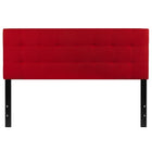Flash Furniture Bedford Tufted Upholstered Queen Size Headboard - Red Fabric-Contemporary Style